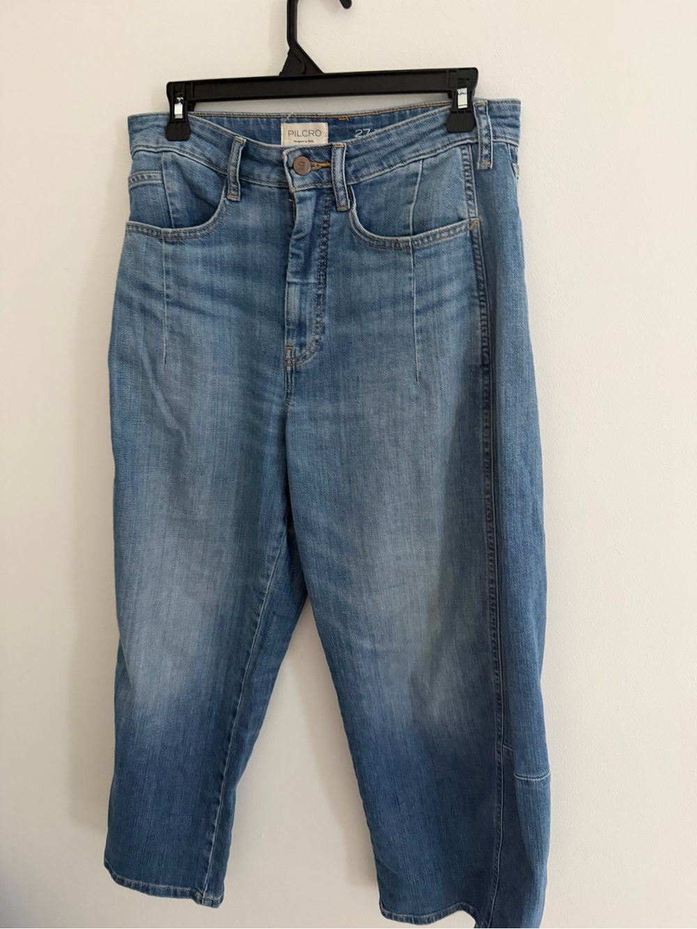 Pilcro Anthropologie Barrel Leg Jeans Baggy Relaxed Oversized Denim Size 27